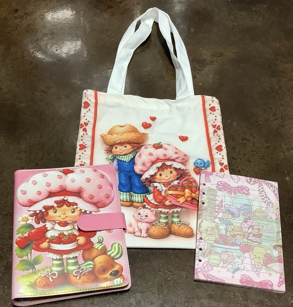Strawberry Shortcake A5 Binder w/ Printed Stationery paper & Tote
